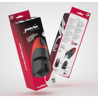 Crushious Pančo — Masturbadors Recargable con Presión — Rojo/Negro