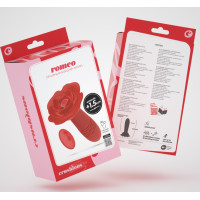 Crushious Romeo — Plug Anal ar Movimiento un Control Remoto — Rojo