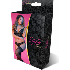 Magic Silk Комплект из бюстгальтера и трусиков на косточках - S/M - черный