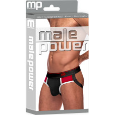 Male Power Panel Jocke - L/XL - Melns/Sarkans