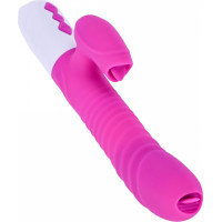 B - Series Fox Wibrator-Silicone Vibrator USB 7 Function and Thrusting Function / Heating, purple