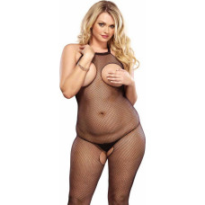 Leg Avenue Plus Bodystocking with Open Bust and Crotch