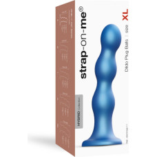 Strap-On-Me DILDO PLUG BALLS METALLIC BLUE - XL