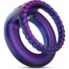 Hueman - Jupiter Vibrating Cock and Ball Ring - Purple