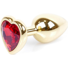 B - Series Heavyfun Plug-Jewellery Gold  Heart PLUG- Red