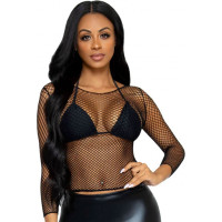 Leg Avenue Elastane Long Sleeved Fishnet Shirt