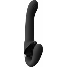 Vive By Shots Satu - Pulse-Wave and Vibrating Strapless Strapon - Black