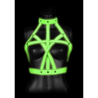 Ouch! By Shots Bra Harness - Glow in the Dark - L/XL