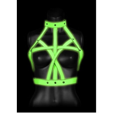 Ouch! By Shots Bra Harness - Glow in the Dark - L/XL