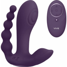 Vive By Shots Kata - Pulse Wave  Vibrating Double Penetration Vibrator - Purple