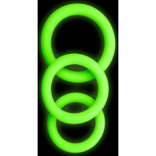 Ouch! By Shots Cockring Set - Glow in the Dark - 3 Pieces