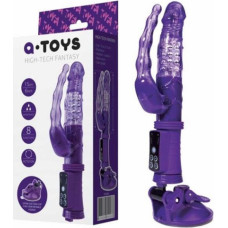 Toyfa A-TOYS, Anal-vaginal vibrator on the suction cup, purple, 22 cm