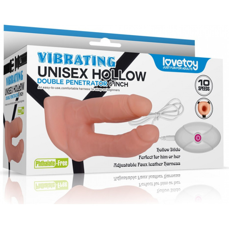 Lovetoy Vibrating Unisex Hollow Strap On