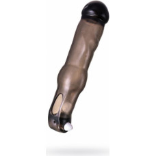 Toyfa xToyFa XLover, Penis Sleeve, for increase in size with vibration, TPE, transparent black, 19.4 cm
