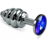 Lovetoy Silver Spiral Plug Darkblue