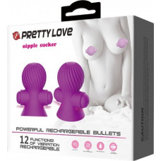 Lybaile Pretty Love Vibrating Nipple Suckers Purple