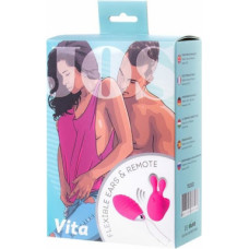Toyfa JOS VITA finger vibrating egg and vibrating attachment, silicone, pink, 8.5 and 8 cm