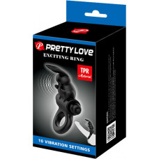 Lybaile Pretty Love Exciting Vibrating  Cock Ring Black