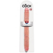 King Cock KC 16 collu biezs dubultdildo gaišais