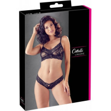 Cottelli Lingerie Krūšturis un biksītes melnas S/M