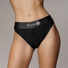 Ouch! By Shots Vibrating Strap-on Hipster - XS/S - Black