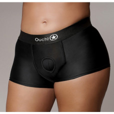 Ouch! By Shots Vibrating Strap-on Boxer - XL/XXL - Black