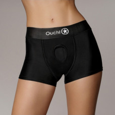 Ouch! By Shots Vibrating Strap-on Boxer - XS/S - Black
