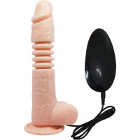 Lybaile Thunder Up Suction Base Vibrating Dildo Flesh