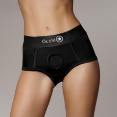 Ouch! By Shots Vibrating Strap-on Brief - XS/S - Black