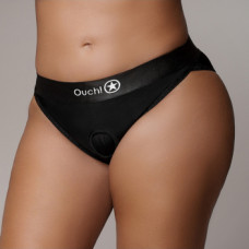 Ouch! By Shots Vibrating Strap-on Hipster - XL/XXL - Black