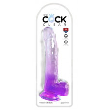 King Cock Clear KingCockClear 9 w bumbiņas Purple