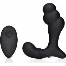 Ouch! By Shots Stacked Vibrating Prostate Massager with Remote Control - Black