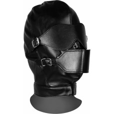 Ouch! By Shots Blindfolded Mask with Breathable Ball Gag - Black