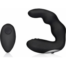 Ouch! By Shots Bent Vibrating Prostate Massager with Remote Control - Black