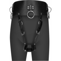 Ouch! By Shots Belt with Vibrator Holder - Black