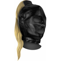 Ouch! By Shots Mask with Blonde Ponytail - Black